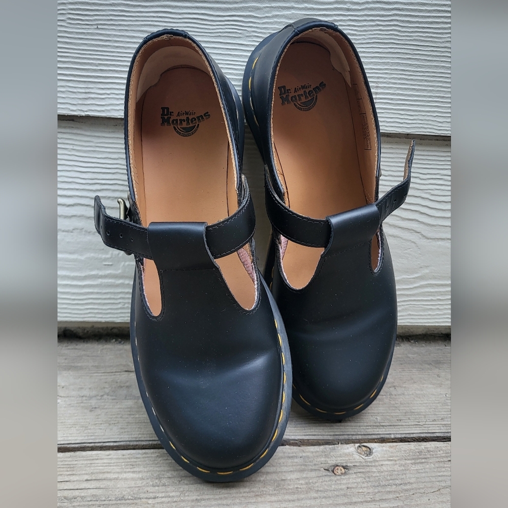 Polley Smooth Leather Mary Janes Doc Martens L9